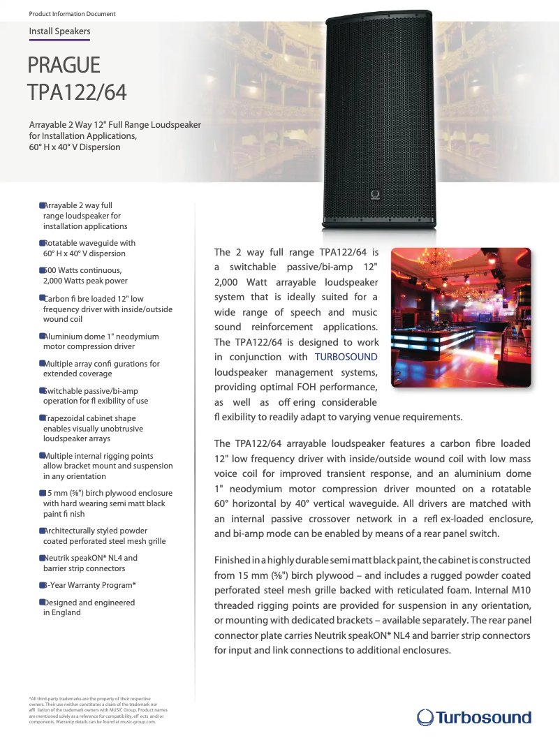 Image de la première page du manuel de l'appareil Prague TPA122/64