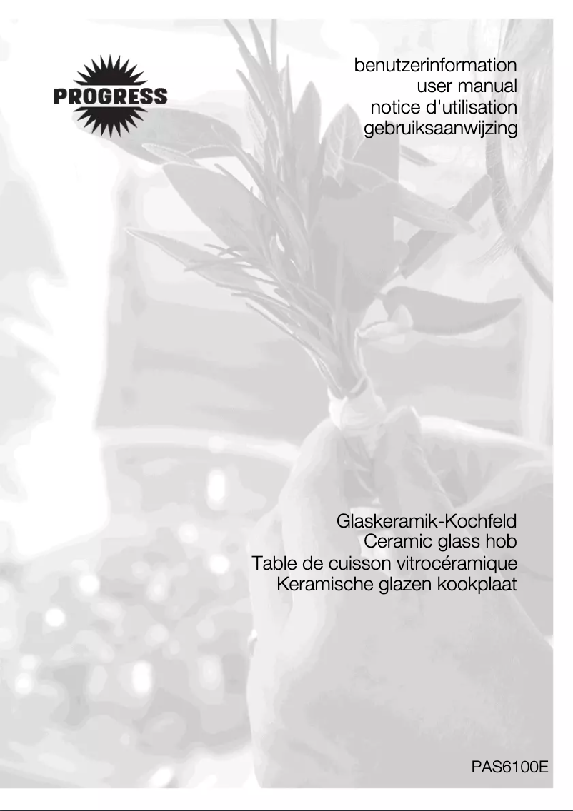 Page 1 de la notice Manuel utilisateur Progress PAS6100E