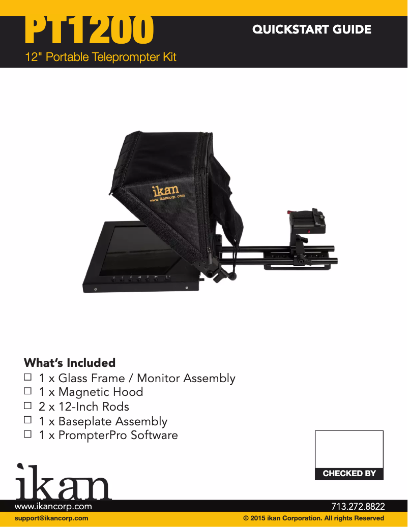 Page 1 de la notice Manuel utilisateur Ikan PT1200