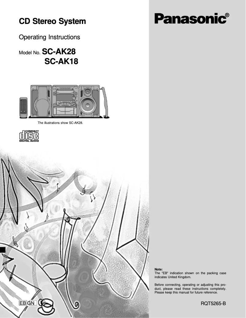 Image de la première page du manuel de l'appareil SC-AK28