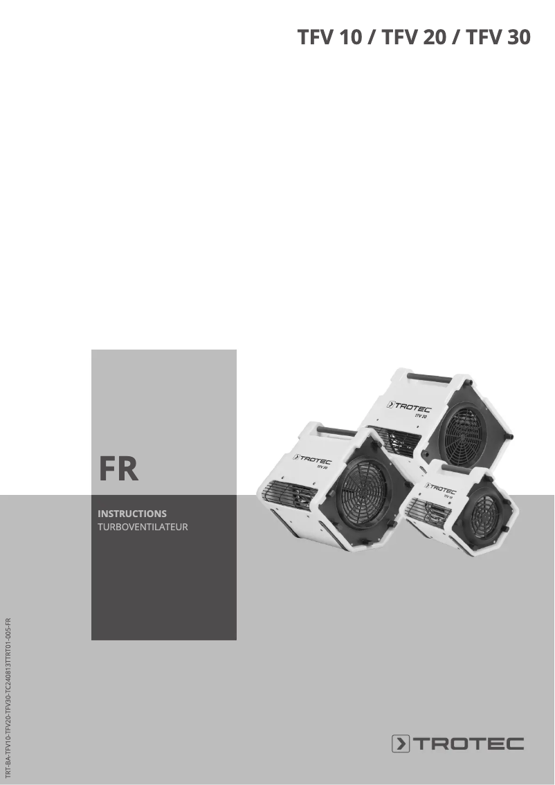 Page n°1 - Manuel utilisateur Trotec TFV 30