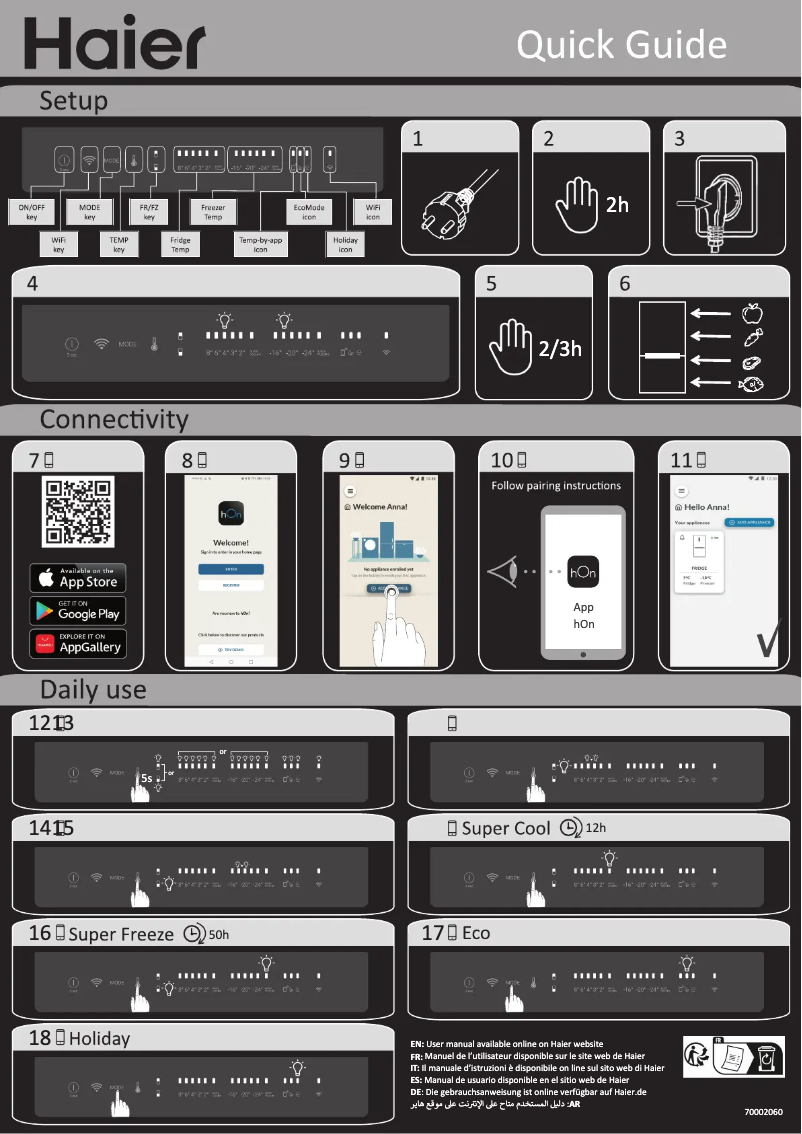 Image de la première page du manuel de l'appareil HE7195BCMW
