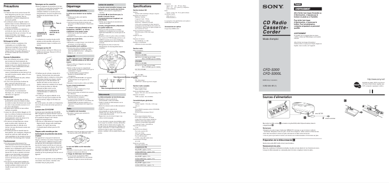 Página 1 del manual Manual de usuario Sony CFD-S300