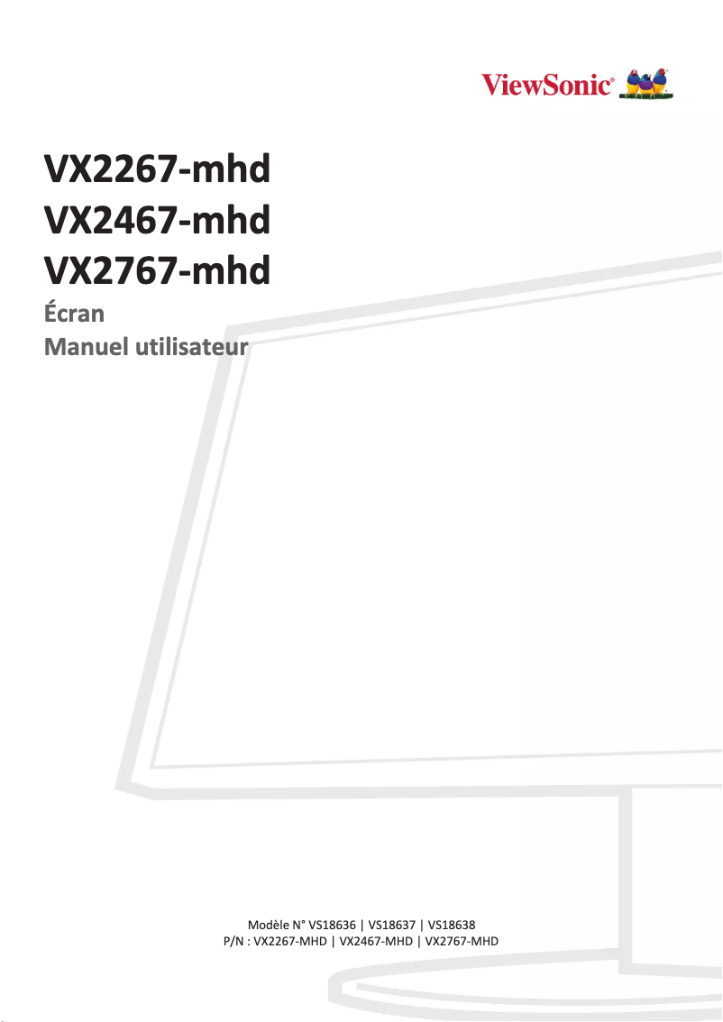 Page n°1 - Manuel utilisateur Viewsonic VX2767-MHD