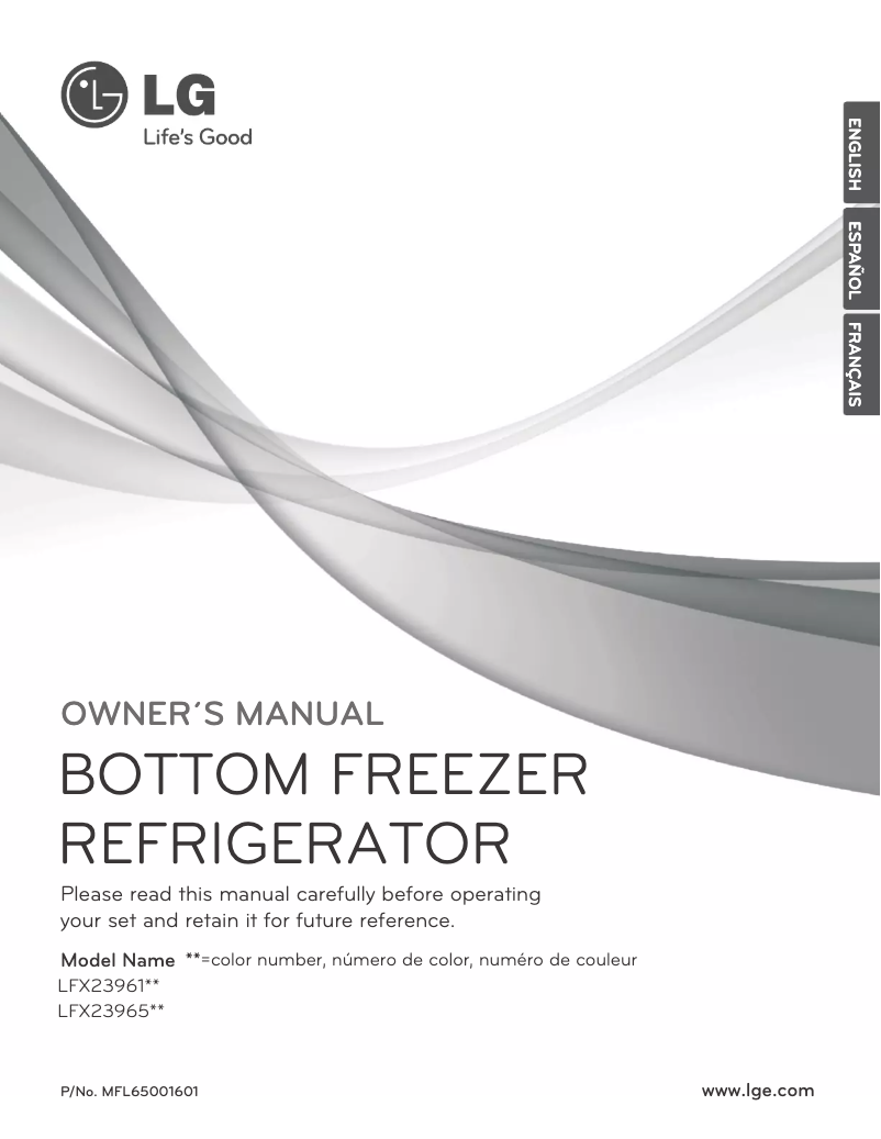 Imagen de la primera página del manual del dispositivo LFX23965ST