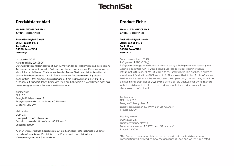 Image de la première page du manuel de l'appareil Technipolar 1