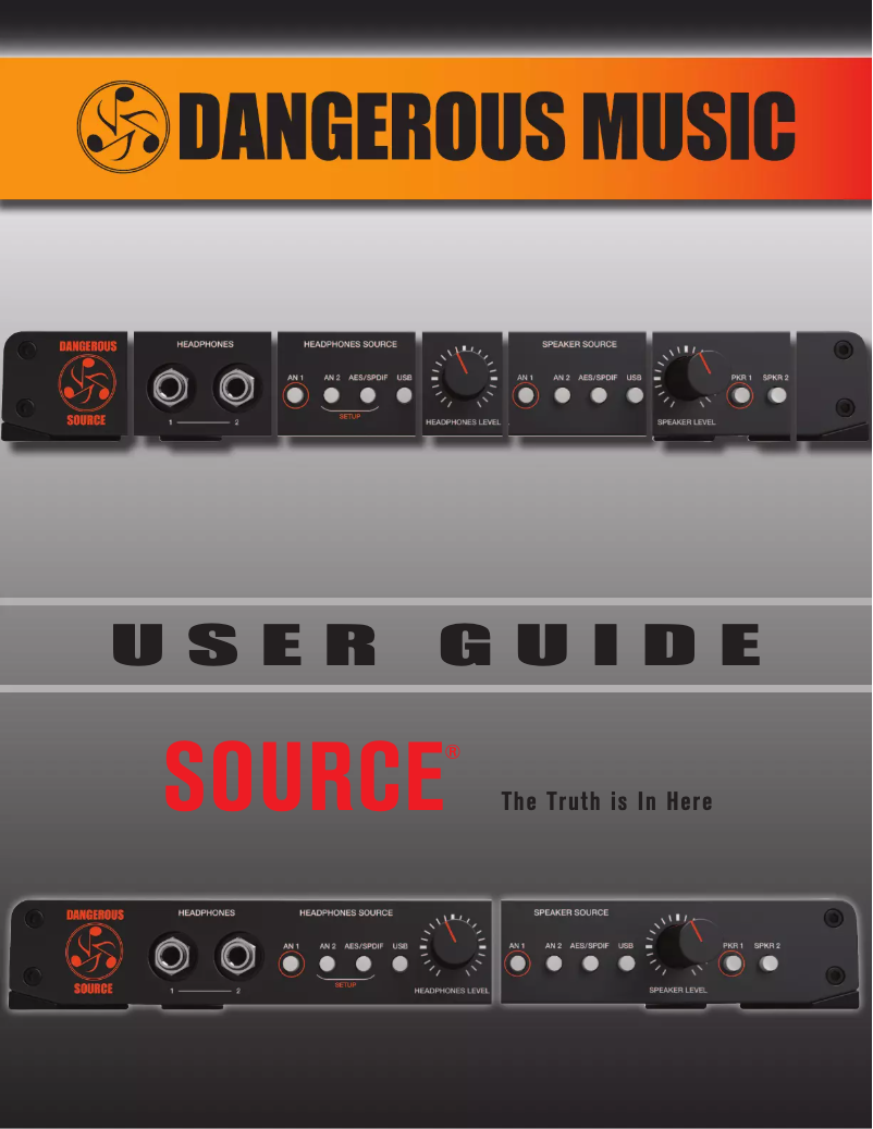 Página 1 del manual Manual de usuario Dangerous Music Source