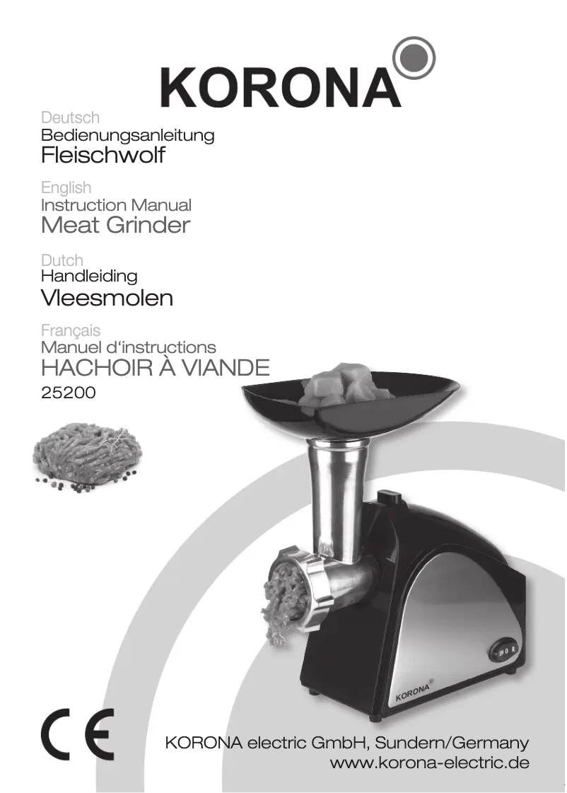 Image de la première page du manuel de l'appareil 25200