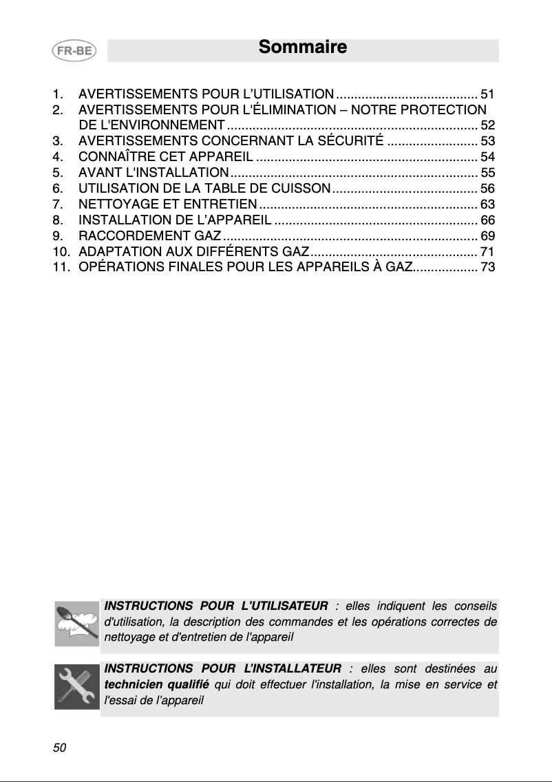 Page 1 de la notice Manuel utilisateur Smeg PDX30S-1