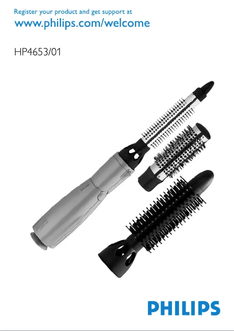 Image de la première page du manuel de l'appareil Salon Airstylist Control Airstyler HP4653