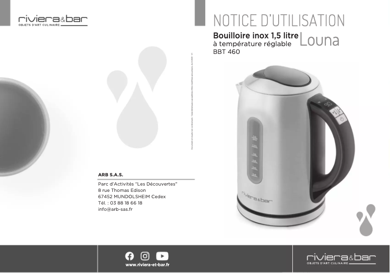 Image de la première page du manuel de l'appareil BBT460