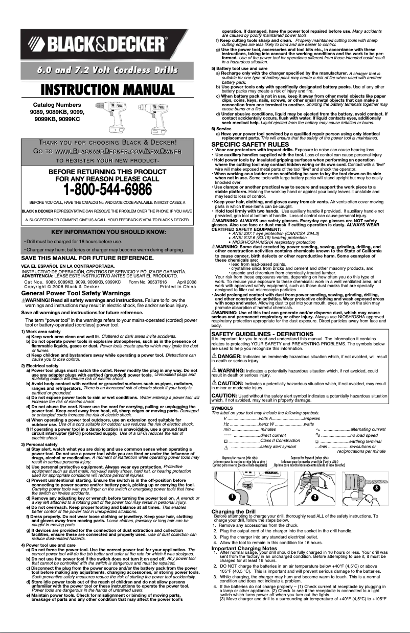 Image de la première page du manuel de l'appareil 9099
