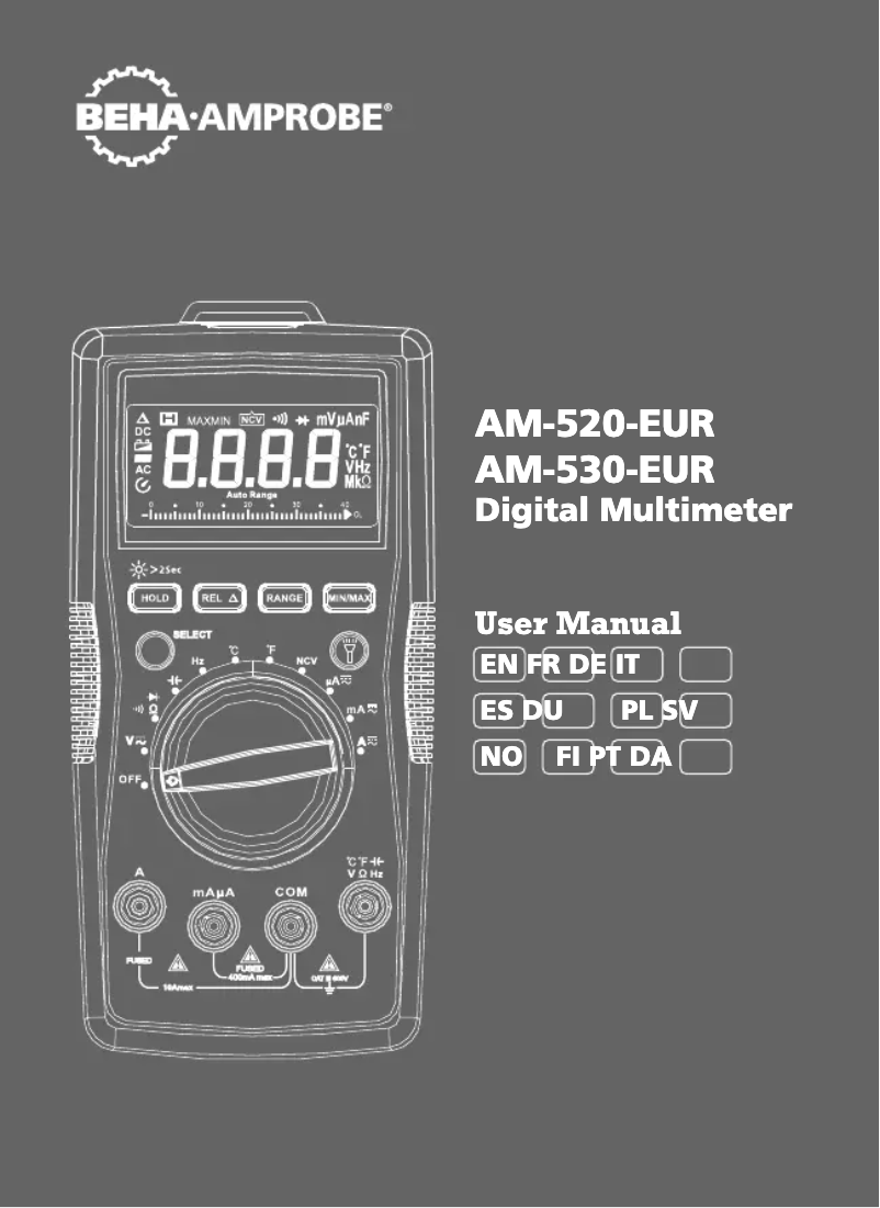 Page n°1 - Manuel utilisateur Fluke AM-520
