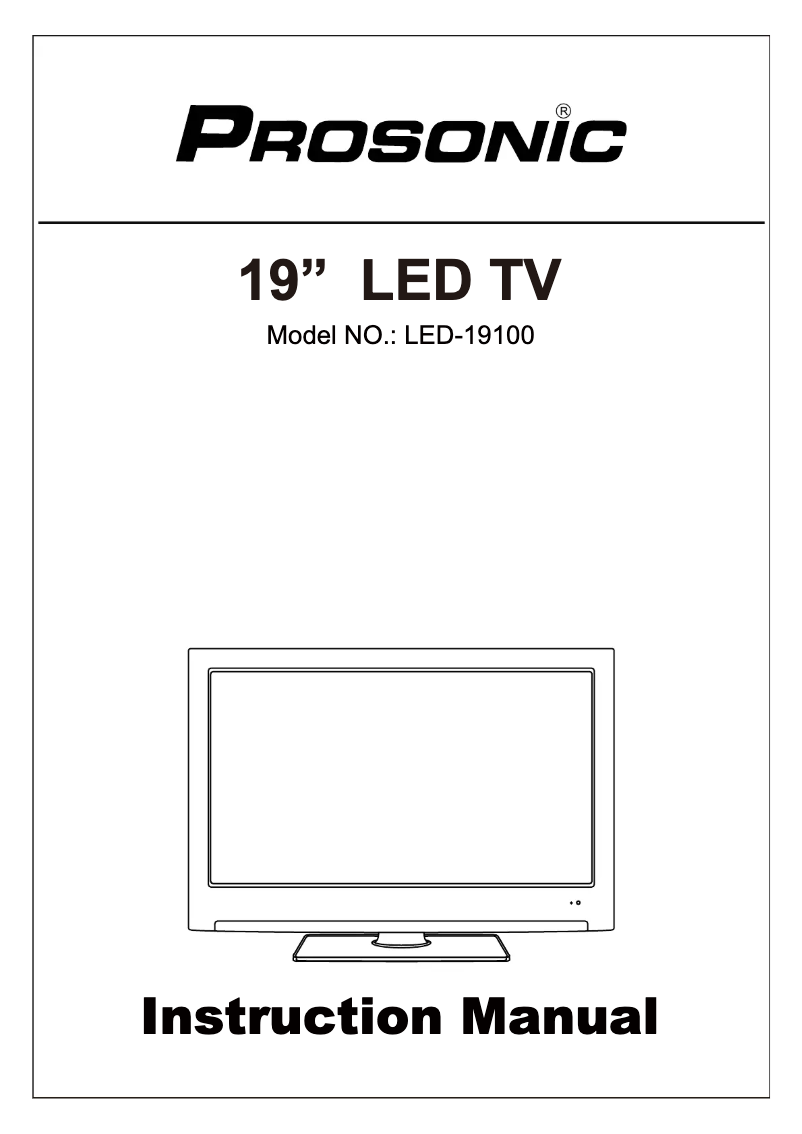 Page n°1 - Manuel utilisateur Prosonic LED-19100