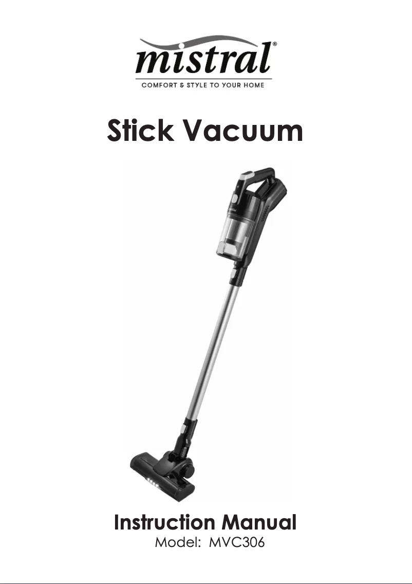 Página 1 del manual Manual de usuario Mistral MVC306