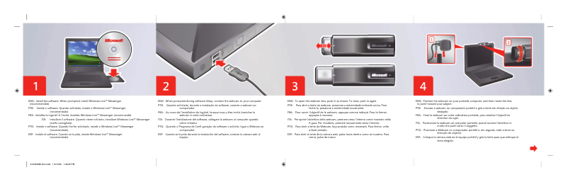 Image de la première page du manuel de l'appareil LifeCam NX-6000
