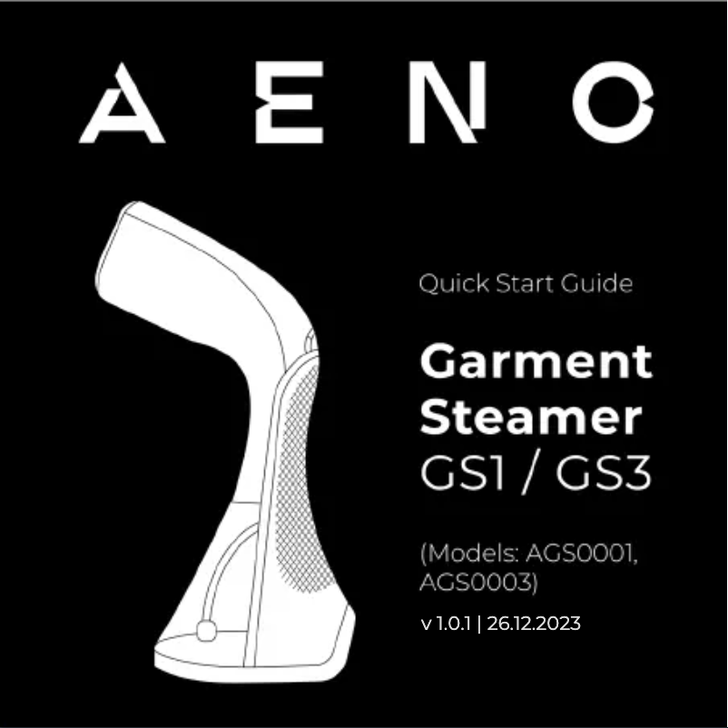 Page 1 de la notice Guide de démarrage rapide AENO GS3