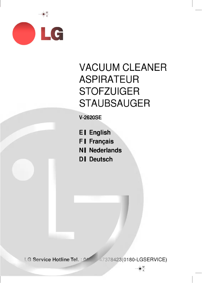 Page n°1 - Manuel utilisateur LG VT2620DE