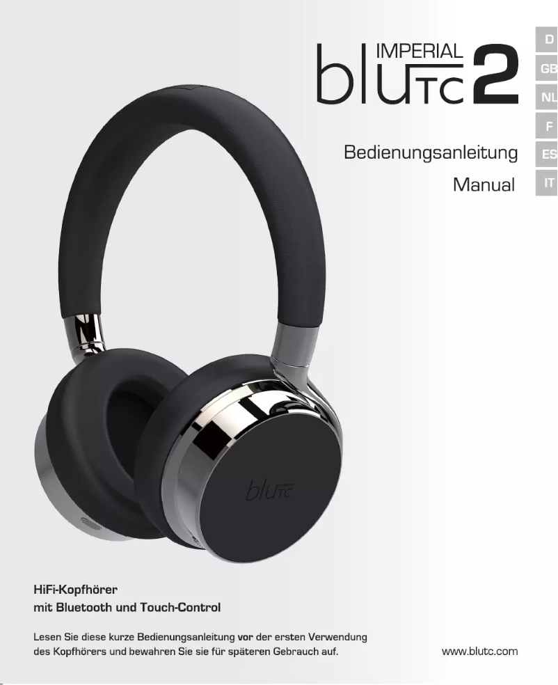Page 1 de la notice Manuel utilisateur Imperial bluTC 2