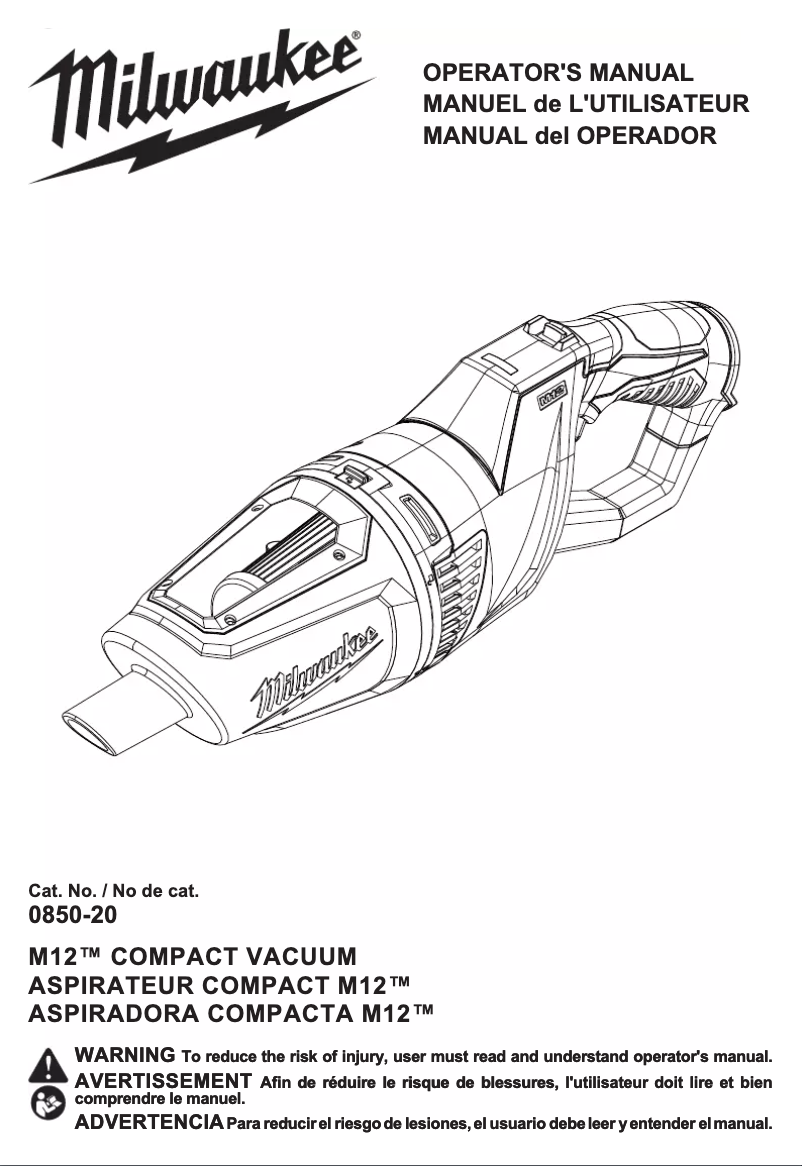 Image de la première page du manuel de l'appareil 0850-20