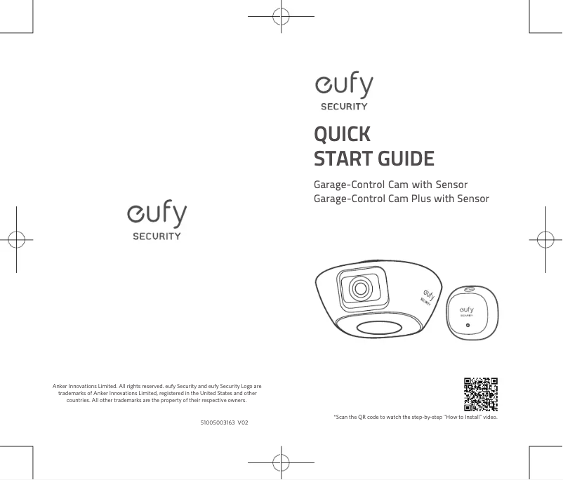 Page n°1 - Manuel utilisateur Eufy Garage-Control Cam
