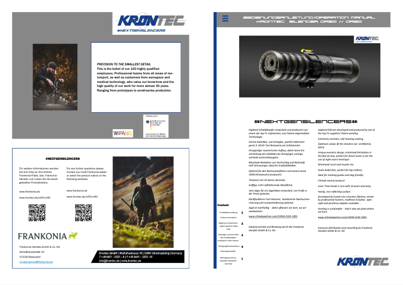 Page 1 de la notice Manuel utilisateur Krontec OR-60