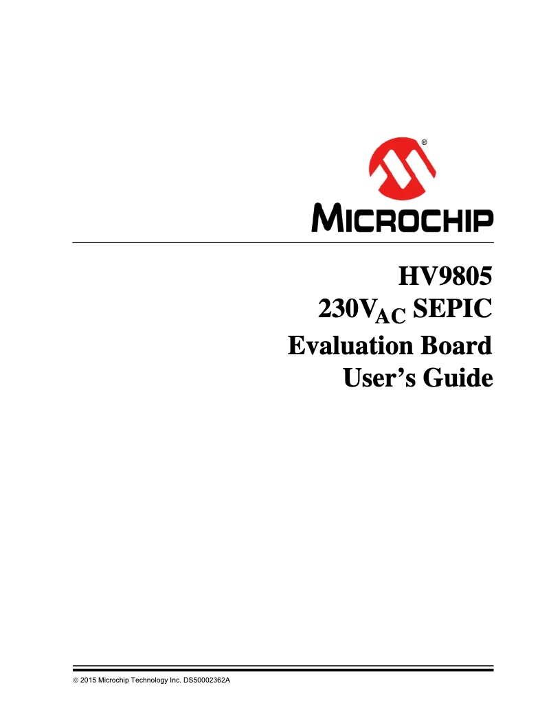 Page 1 de la notice Manuel utilisateur Microchip HV9805