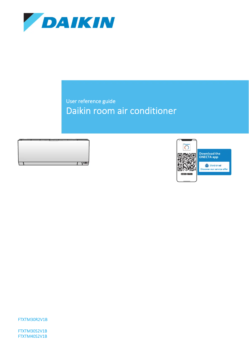 Page 1 de la notice Manuel utilisateur Daikin FTXTM30S2V1B