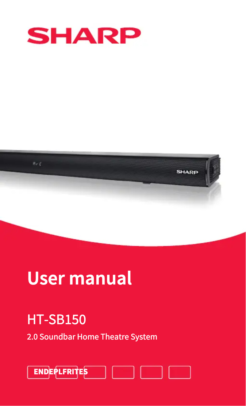 Page n°1 - Manuel utilisateur Sharp HT-SB150