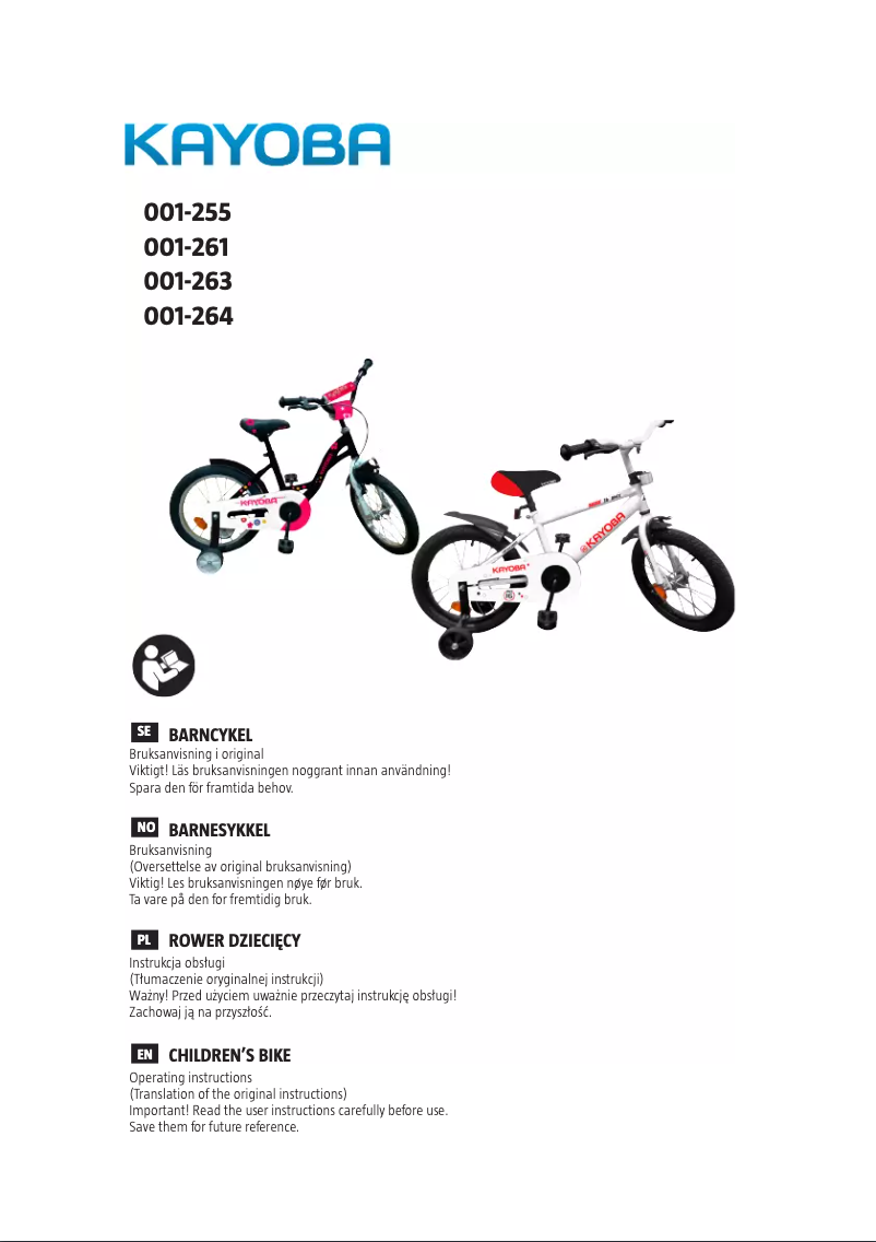 Página 1 del manual Manual de usuario Kayoba 001-255