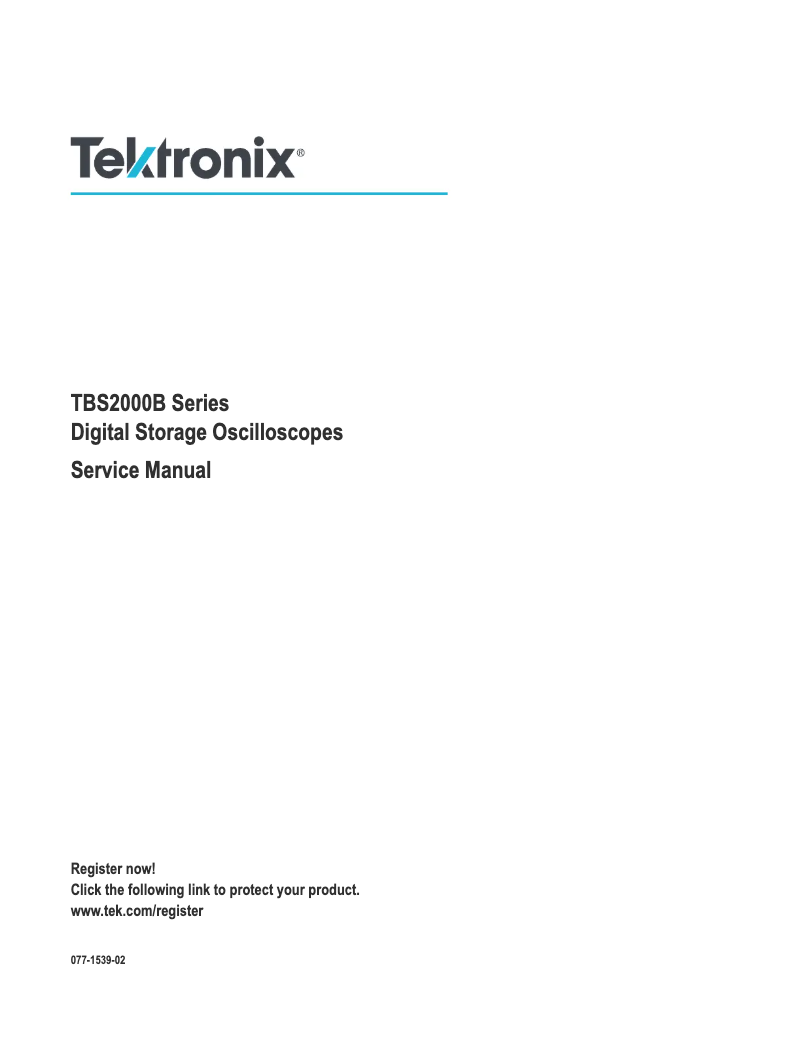 Page 1 de la notice Manuel utilisateur Tektronix TBS2204B