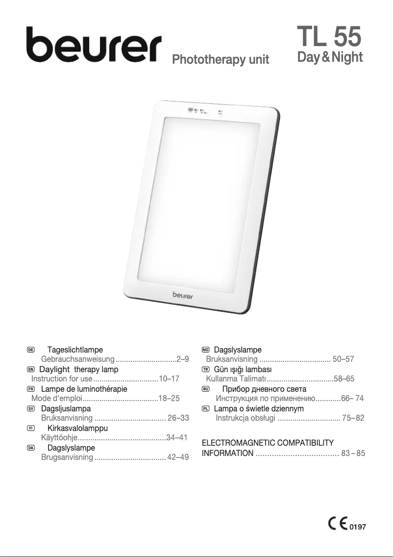 Image de la première page du manuel de l'appareil TL 55