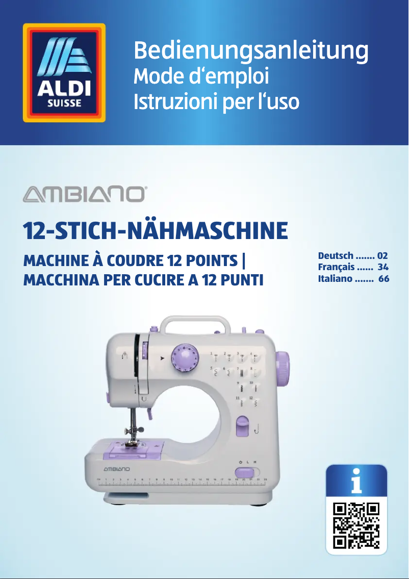 Page 1 de la notice Manuel utilisateur Ambiano GT-SF-NMS-01