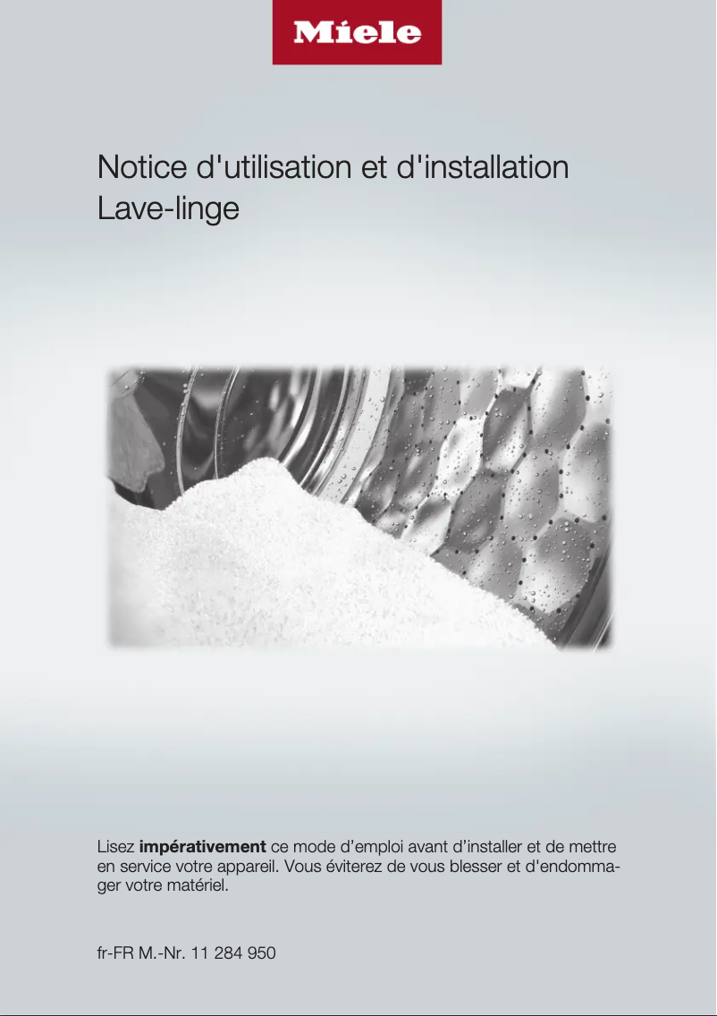 Page n°1 - Manuel utilisateur Miele PWM 300 SmartBiz