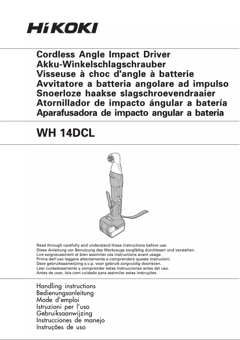 Page n°1 - Manuel utilisateur HiKOKI WH14DCL