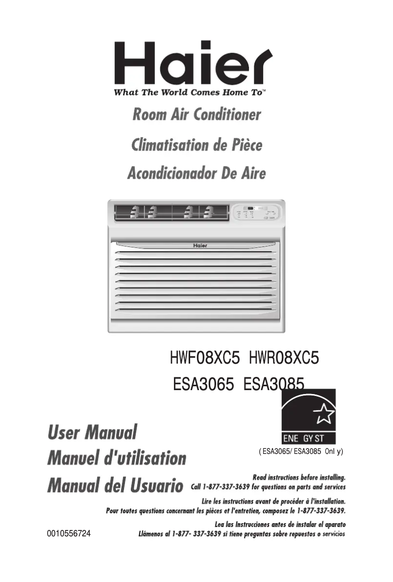Imagen de la primera página del manual del dispositivo HWR08XC5