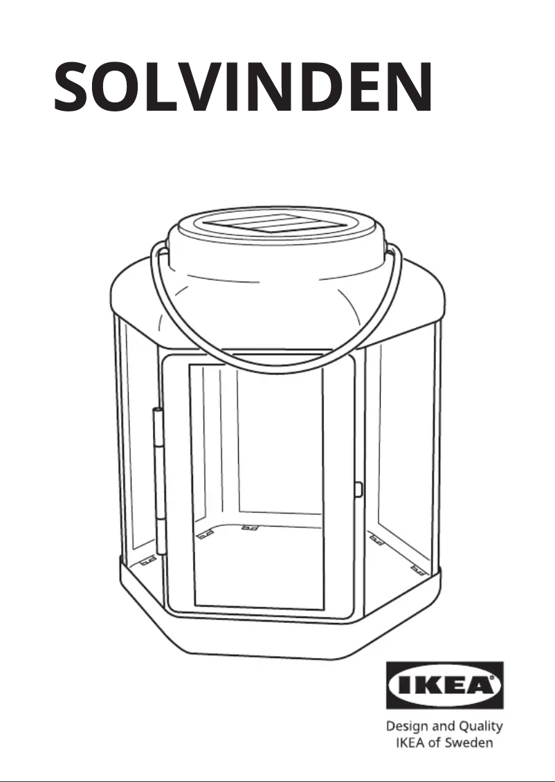 Page 1 de la notice Manuel utilisateur Ikea SOLVINDEN 405.145.83