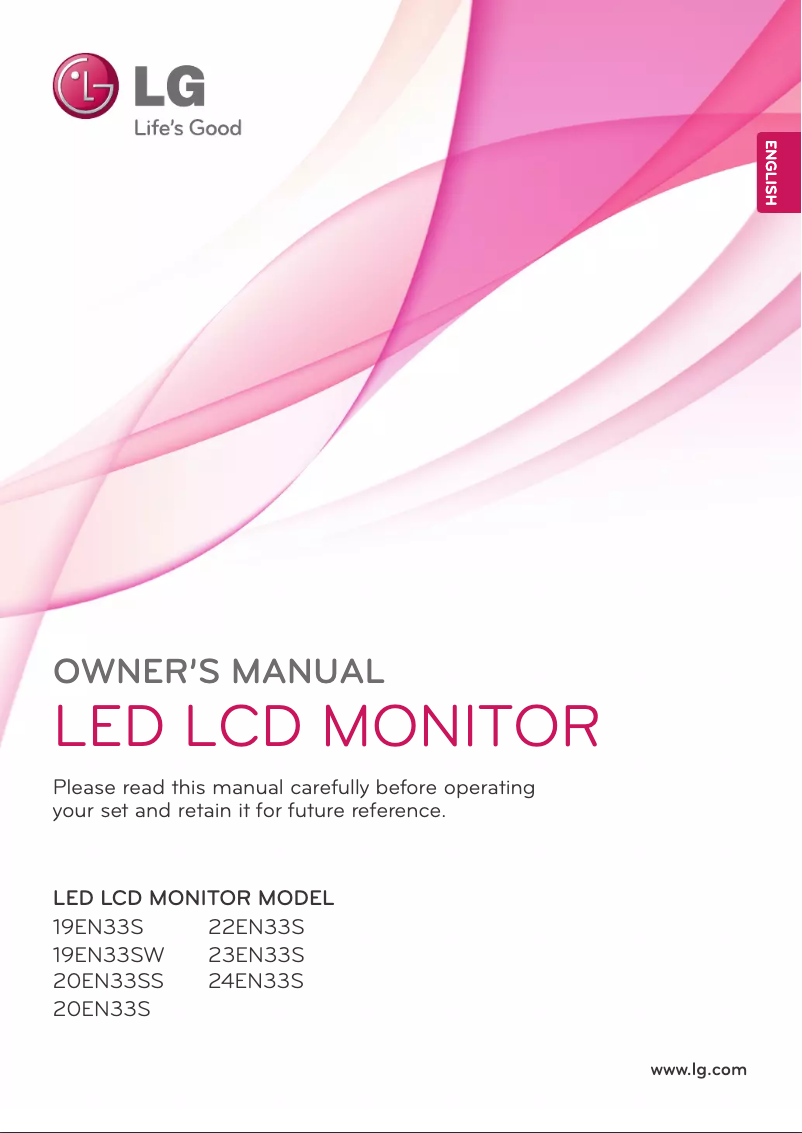 Page n°1 - Manuel utilisateur LG 20EN33S