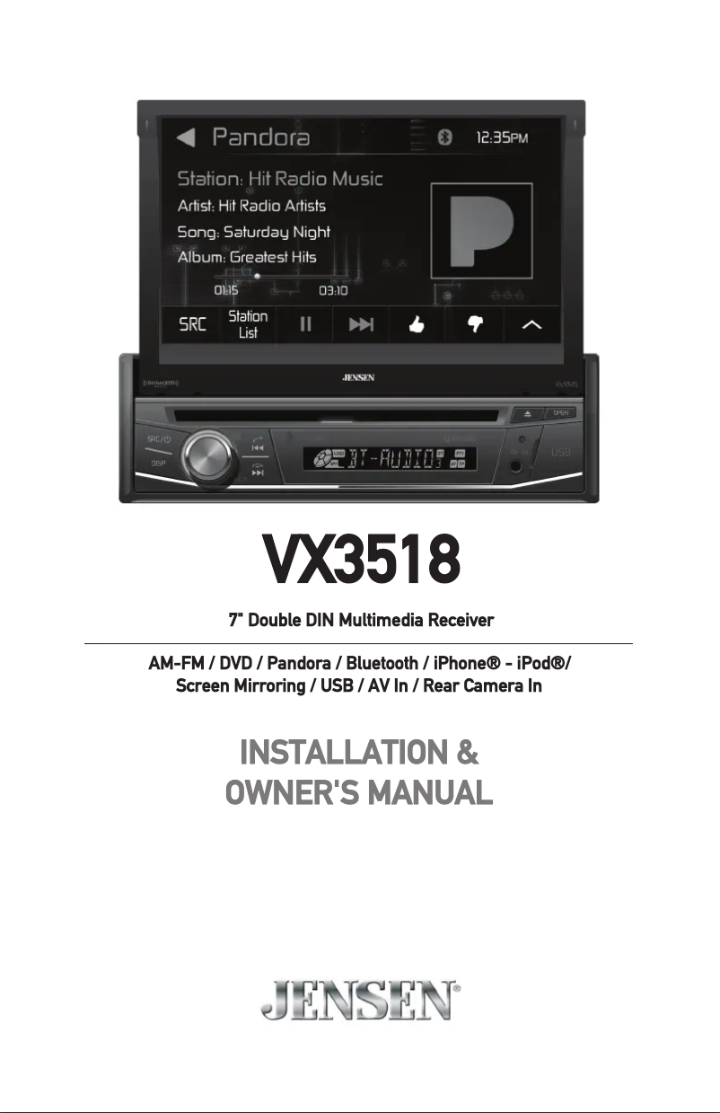 Image de la première page du manuel de l'appareil VX3518