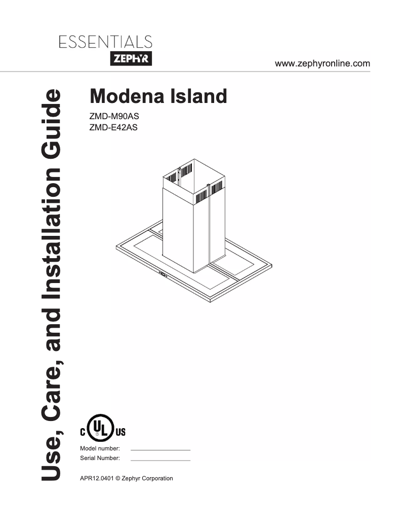 Image de la première page du manuel de l'appareil ZMDE42AS