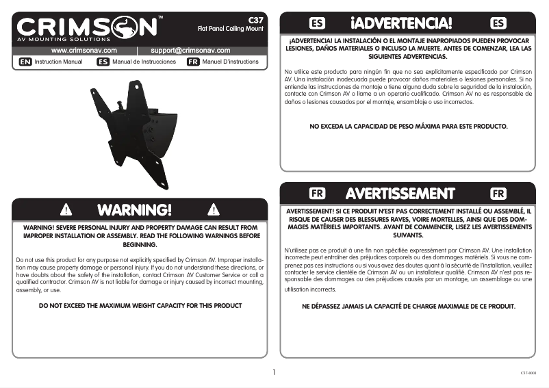 Image de la première page du manuel de l'appareil C37