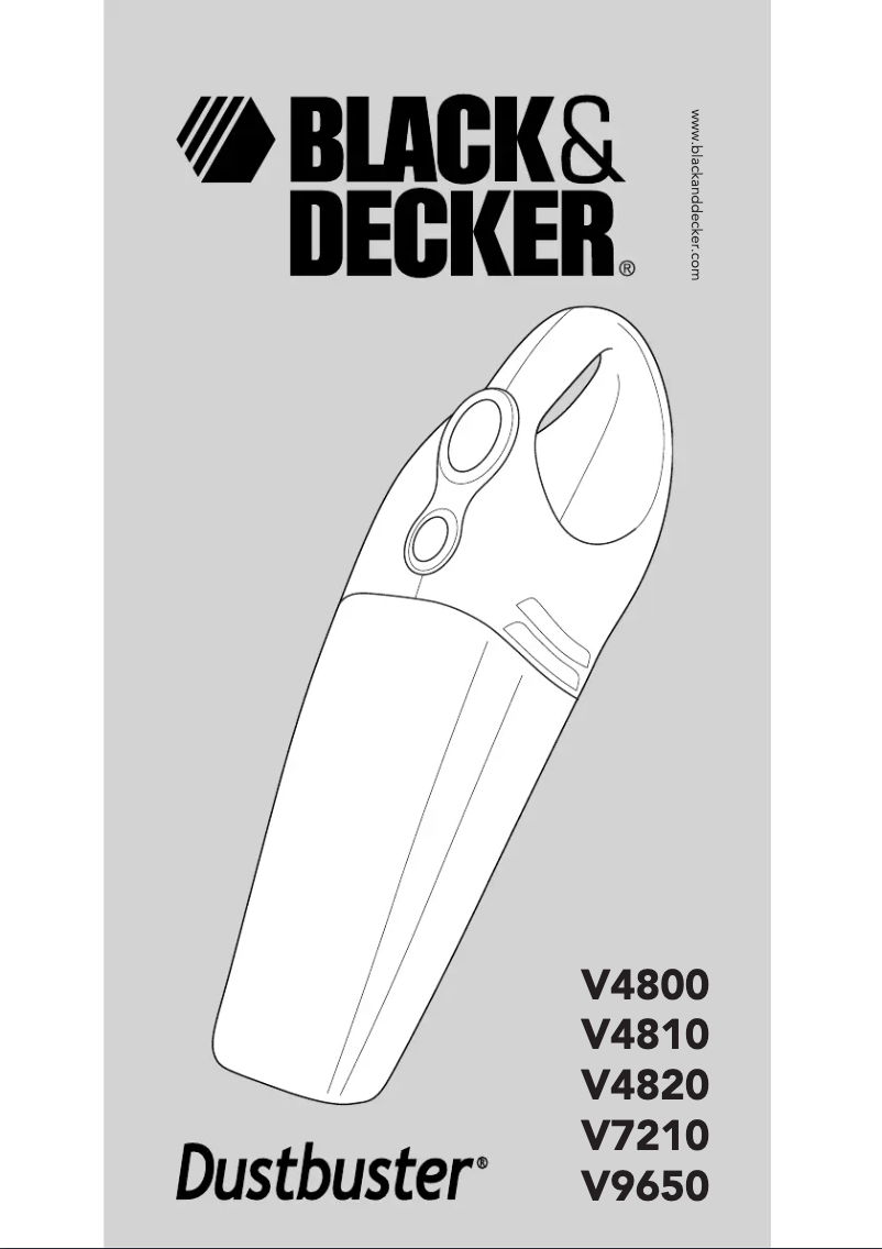 Page n°1 - Manuel utilisateur Black & Decker Dustbuster V4810