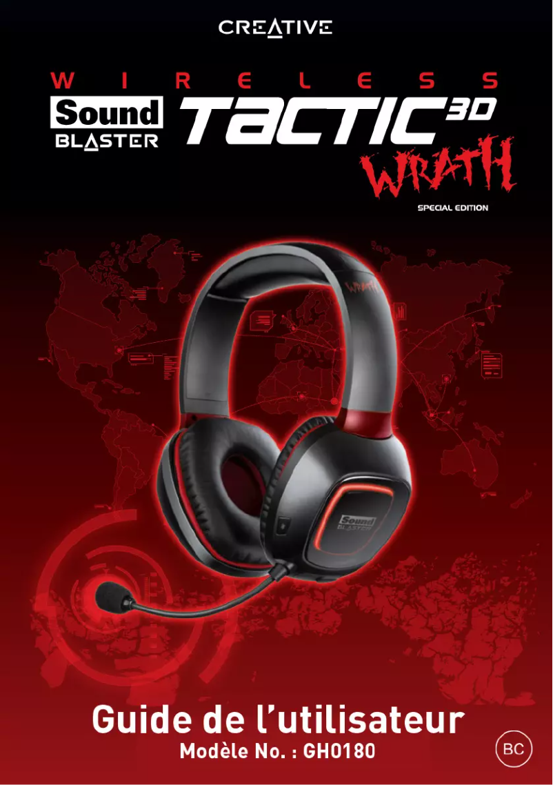 Page 1 de la notice Manuel utilisateur Creative Sound Blaster Tactic3D Wrath