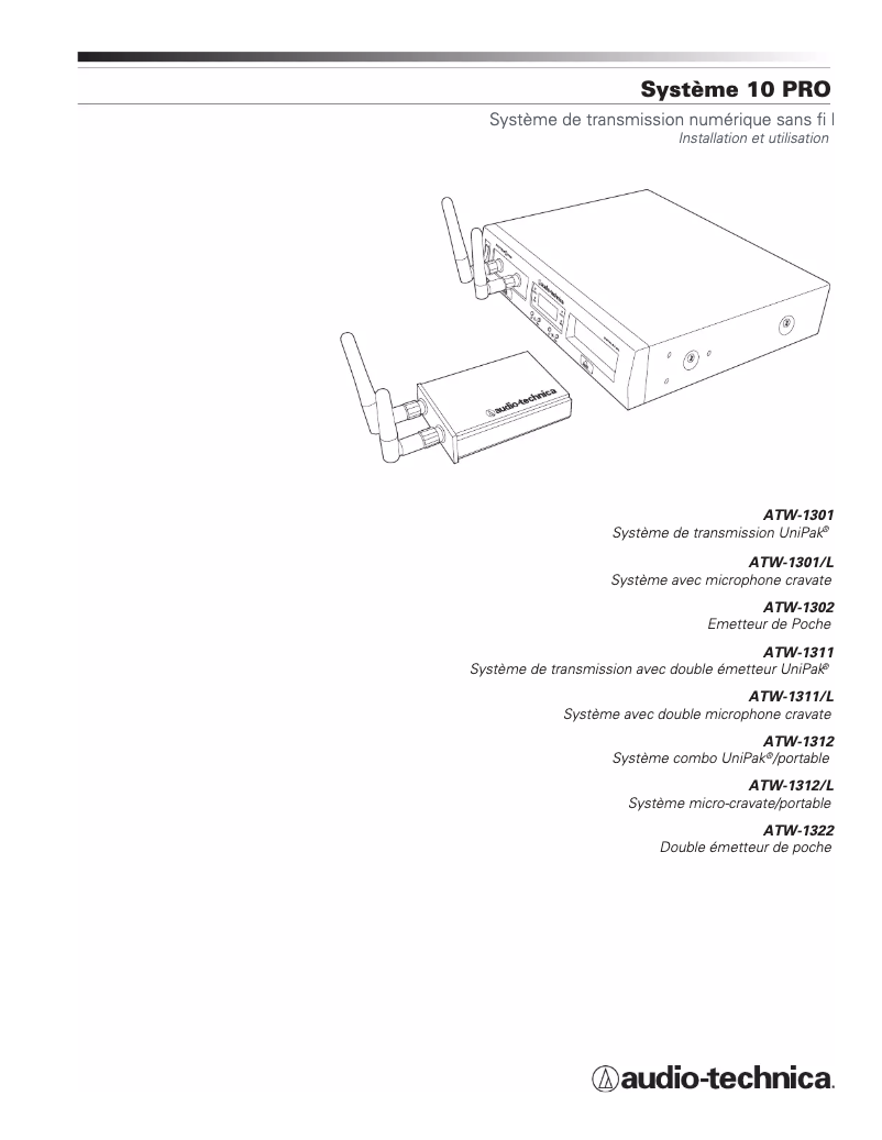 Image de la première page du manuel de l'appareil ATW-1301