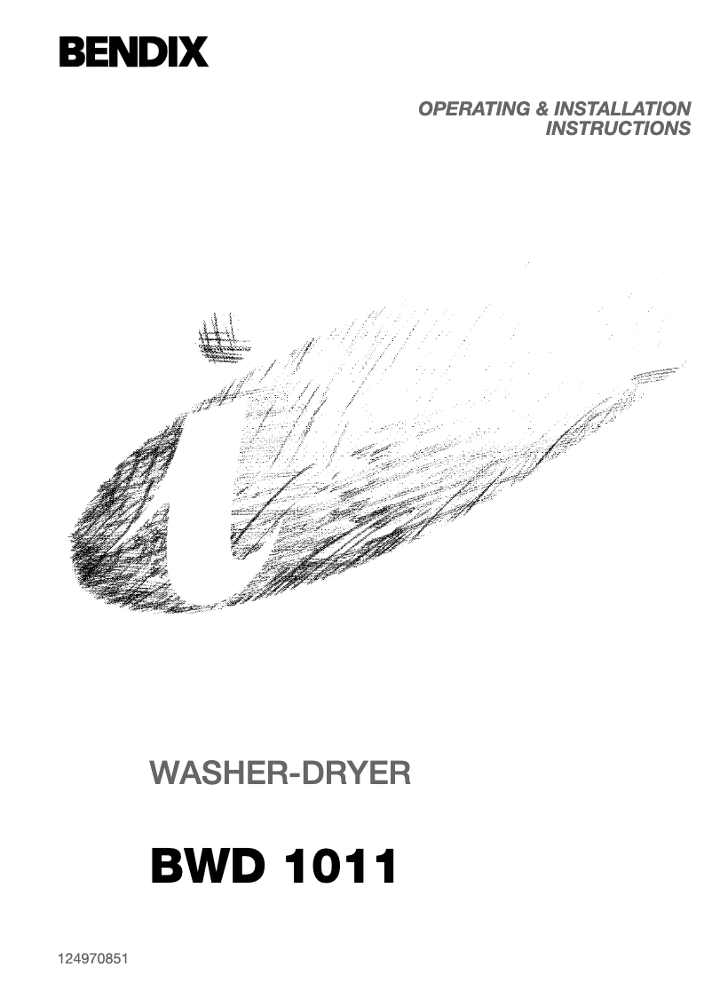 Page 1 de la notice Manuel utilisateur Bendix BWD1011