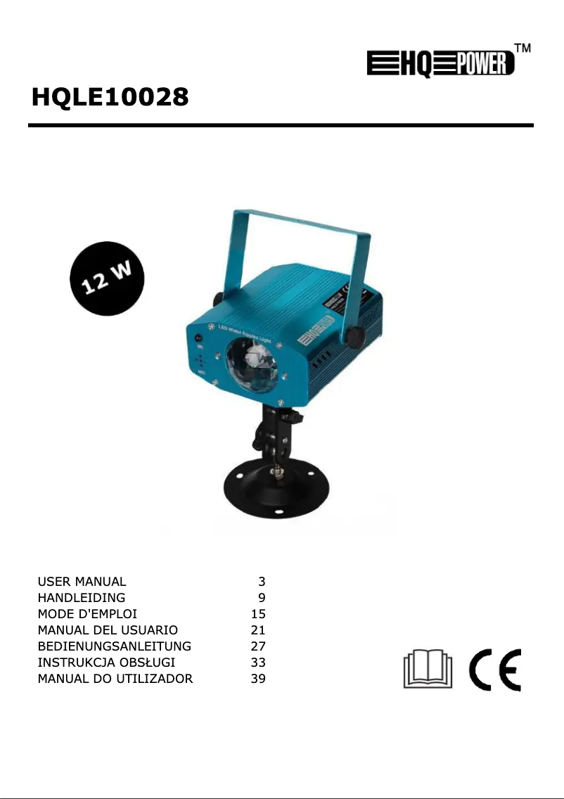 Image de la première page du manuel de l'appareil HQLE10028