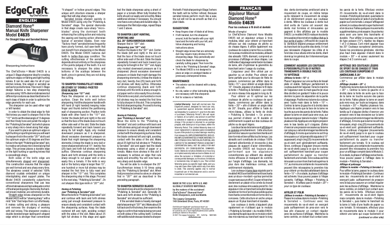 Page 1 de la notice Manuel utilisateur EdgeCraft E4635