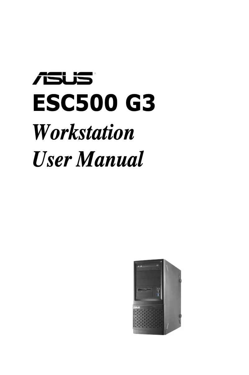 Page 1 de la notice Manuel utilisateur Asus ESC500 G3