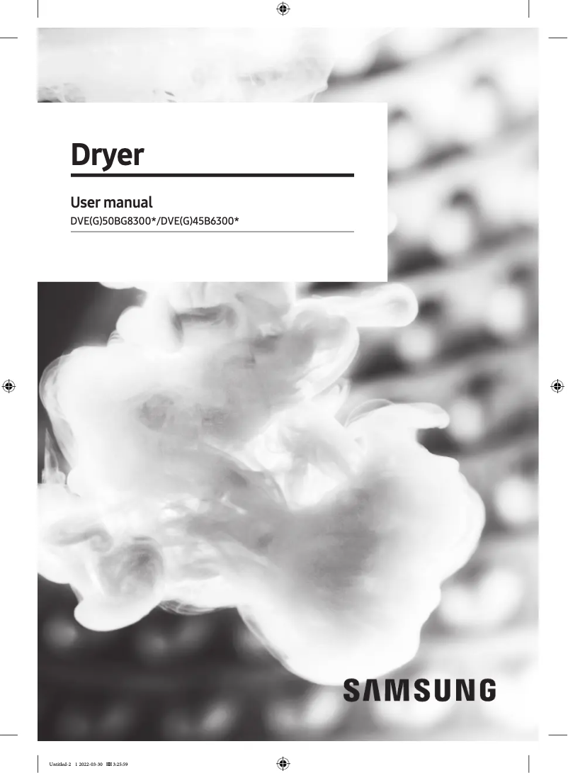 Page n°1 - Manuel utilisateur Samsung DVG50BG8300E
