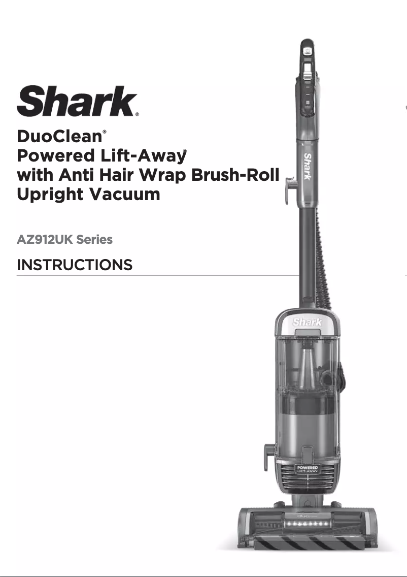 Page 1 de la notice Manuel utilisateur Shark DuoClean Powered Lift-Away AZ912UKT